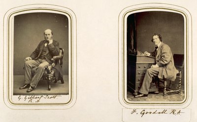 Retratos de George Gilbert Scott y Frederick Goodall (foto sepia) de English Photographer